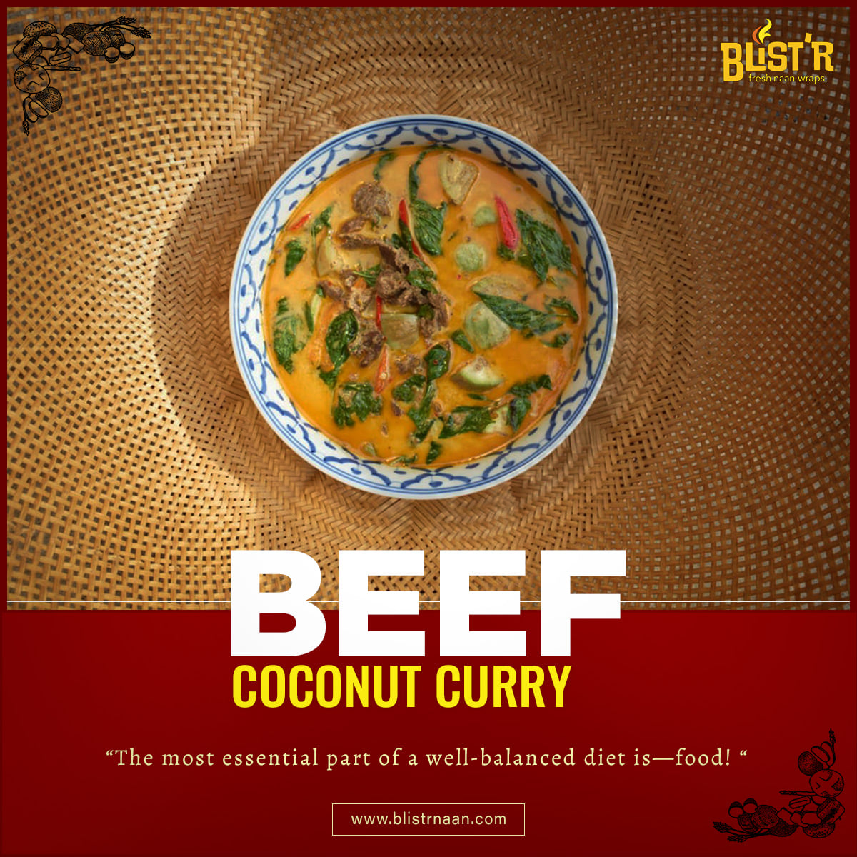 Try Beef Coconut Curry In Indian Restaurant